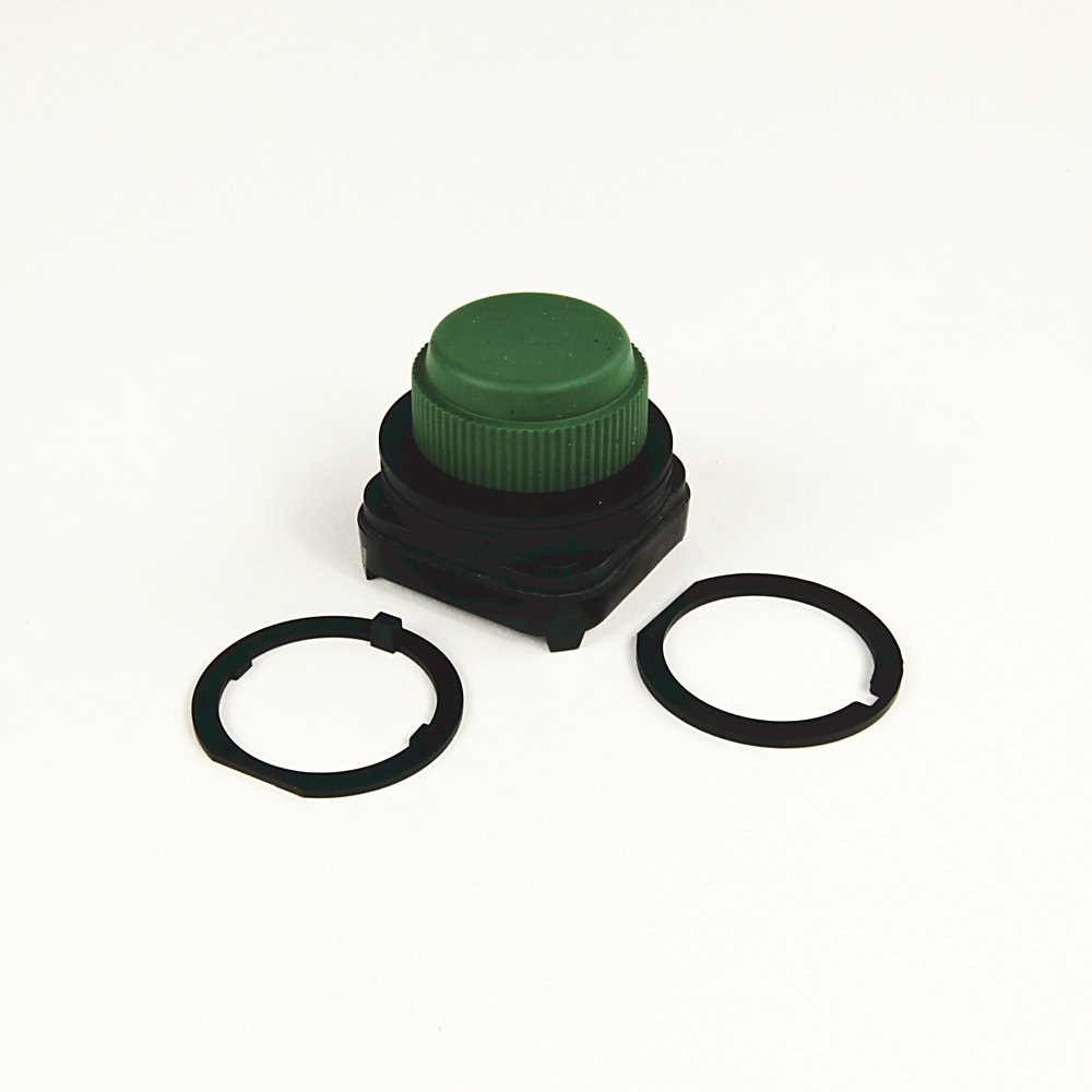 30.5mm Type 4/4X/13 Mom. Contact PB, Non-Illum., Green, Booted Hd, 1 N.O. Stackable Sealed Switch