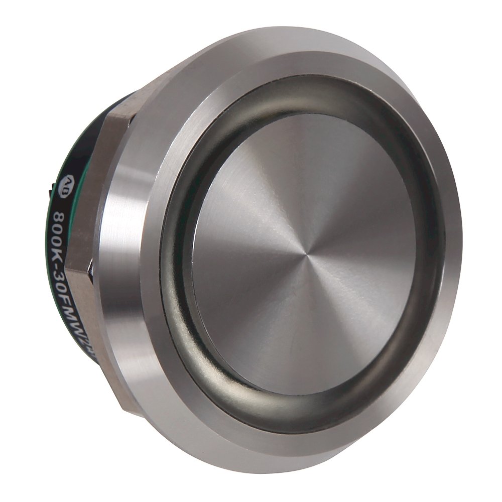 800K Piezo Operators, 30.5 mm Operator Size, Flush, Momentary Operator Type, White, 24V DC, 1 N.O. Contact Block, Custom symbol