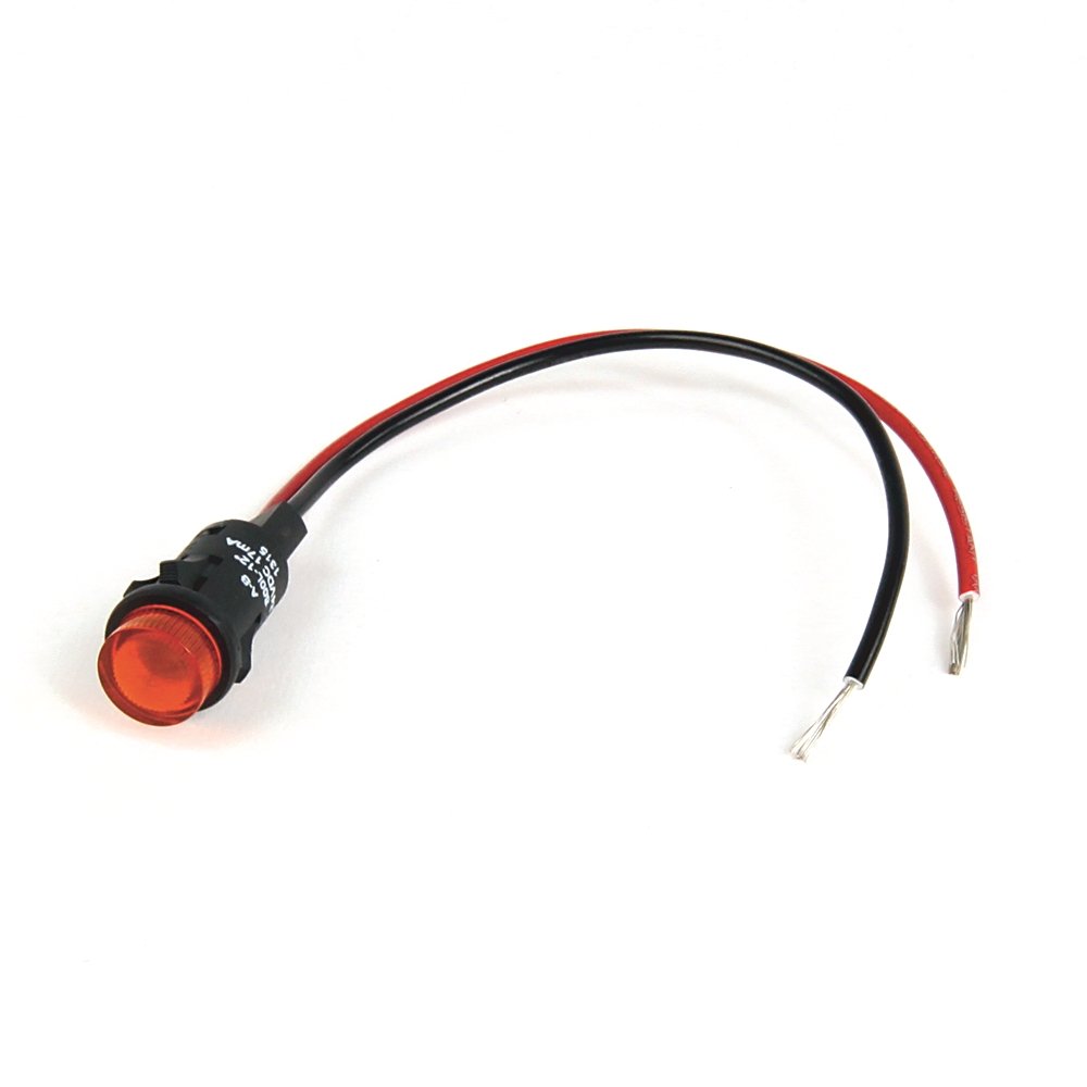 Indicator Light, 12 mm, LED, 24V DC , Red, Spade Terminal