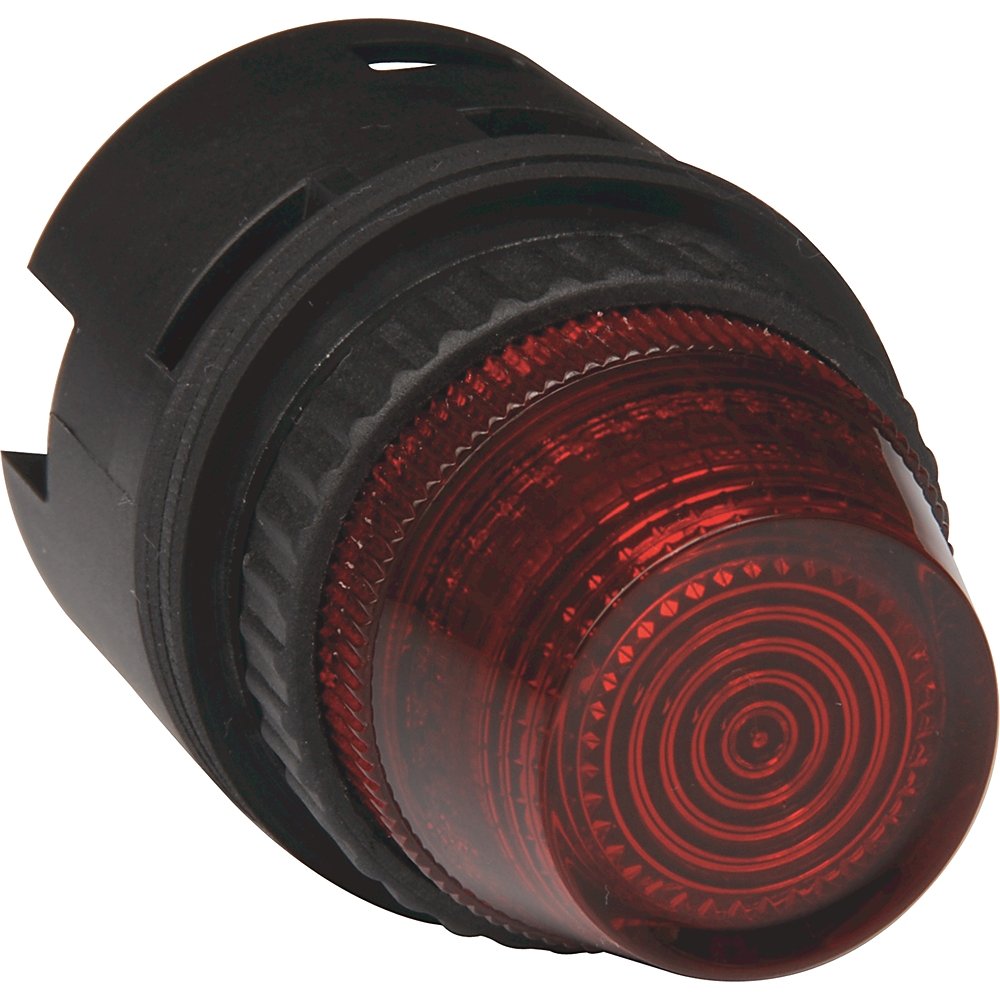 Indicator Light, Plastic, 30.5 mm, LED, 240V AC 50/60 Hz, Red