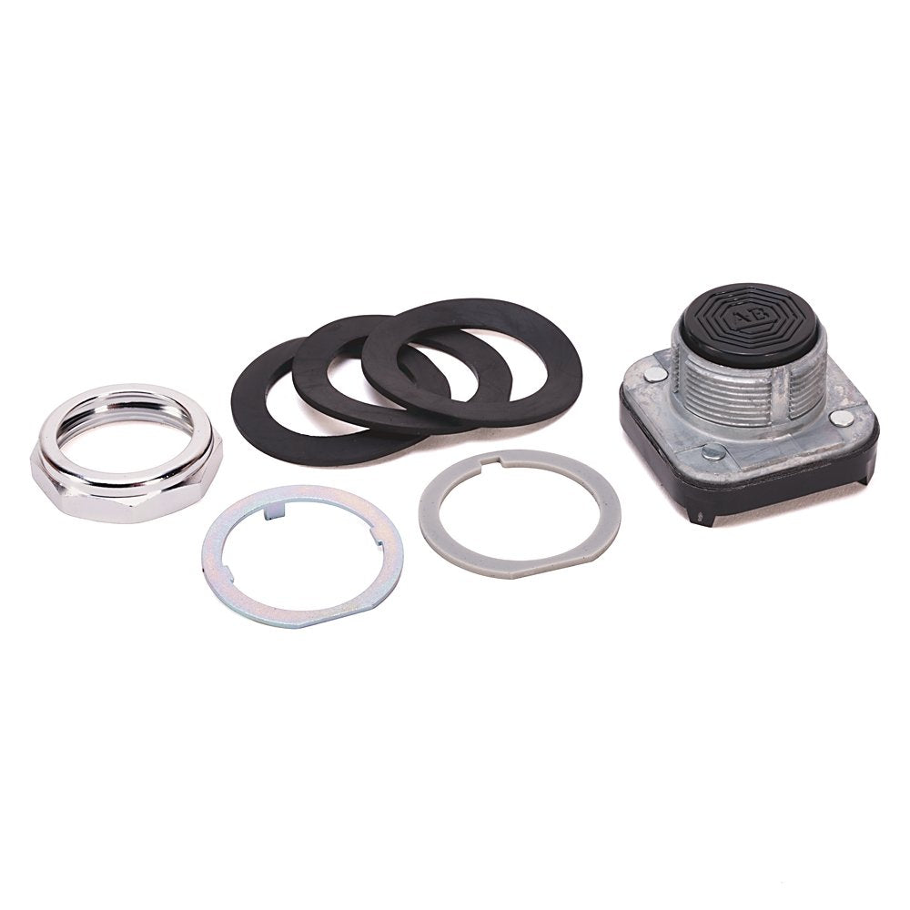 30.5mm Type 4/13 Mom. Contact PB, Non-Illum., Black, Flush Hd, 1 NO-1 NC PenTUFF