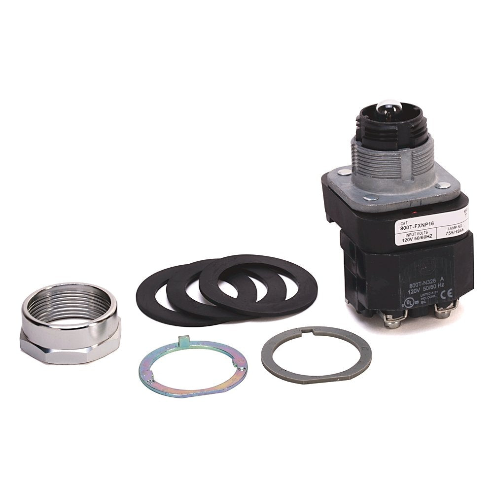 30.5mm Type 4/13 3 Pos Push-Pull PB-Illum., OUT/CNTR/IN-Mom/Maint/Mom, White, Mushrm Hd, Incand., 24V AC/DC, 1 NCLB-1 NC