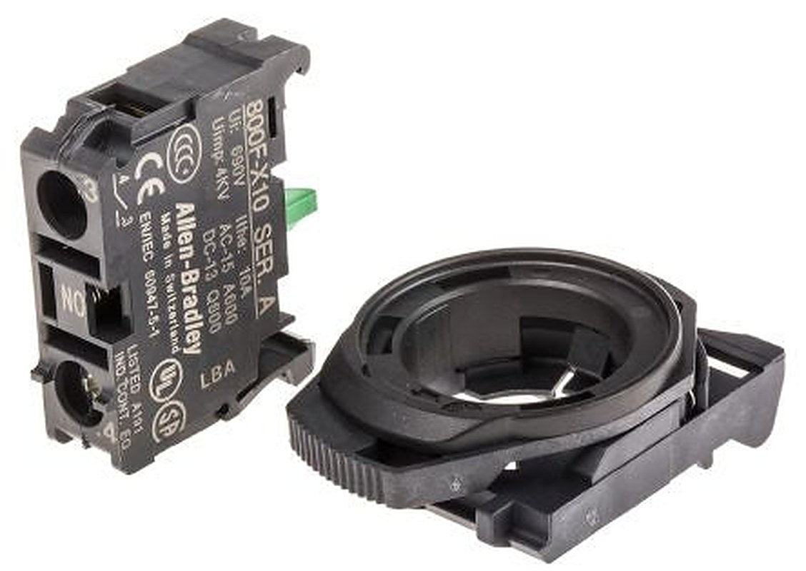 Allen Bradley 800F Series Contact Block, 600V, White, Red, Green Light, 1 NO