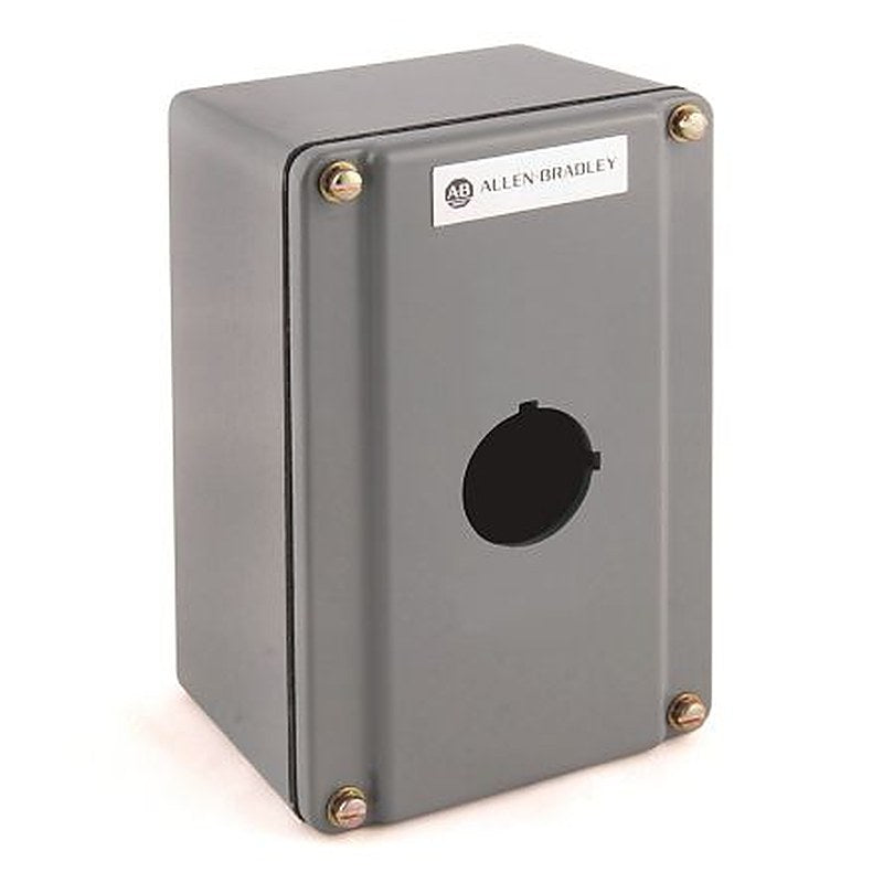 Allen Bradley Grey Plastic 800T Push Button Enclosure - 1 Hole 30 mm Diameter