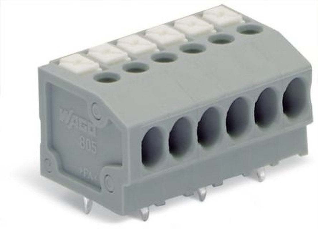 WAGO 805 Series PCB Terminal Block, 15-Contact, 3.5 mm Pitch, PCB, 1 Row