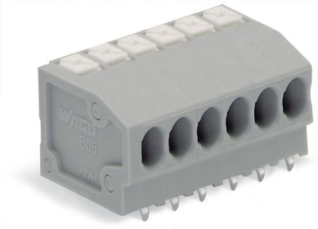 WAGO 805 Series PCB Terminal Block, 2-Contact, 3.5 mm Pitch, PCB, 1 Row
