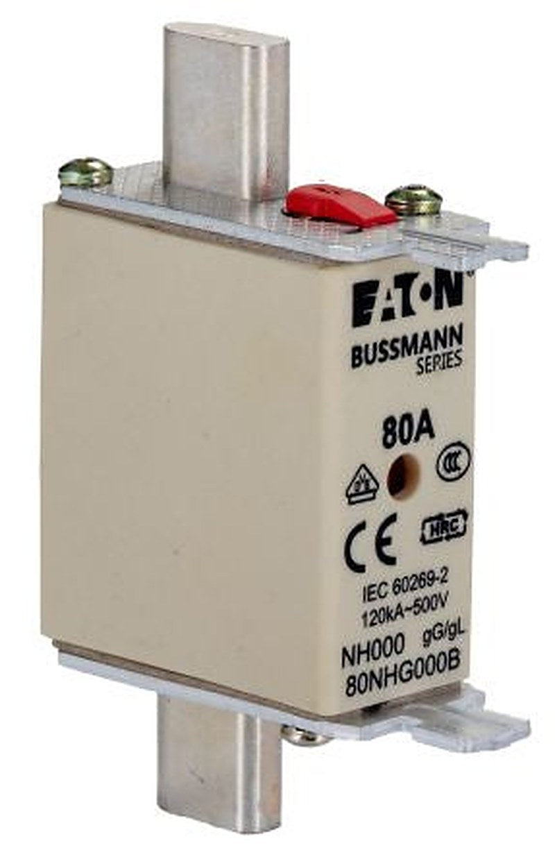 Eaton 80A Centred Tag Fuse NH000 500V ac