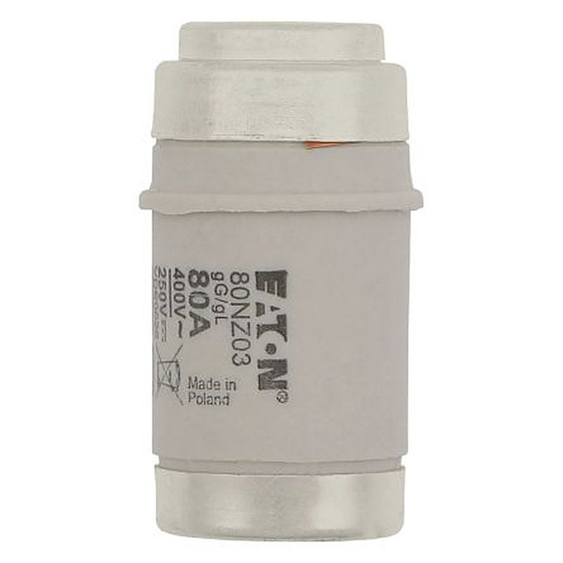 Eaton 80A TT Ceramic Cartridge Fuse, 43 x 23 mm