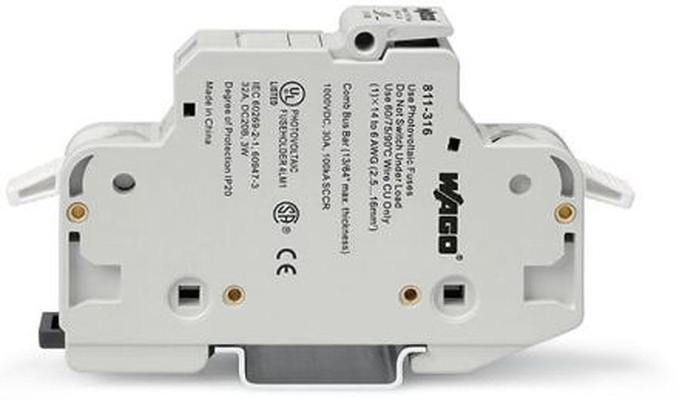 WAGO 32A Fuse Holder for 10 x 38 mm, 2P-Pole, 750V ac
