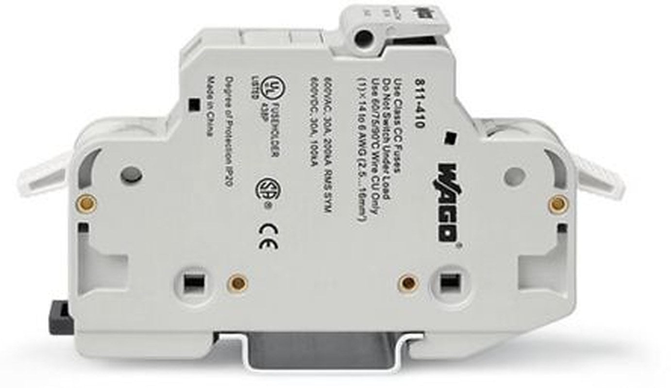 WAGO 30A Fuse Holder, 1P-Pole, 600V ac