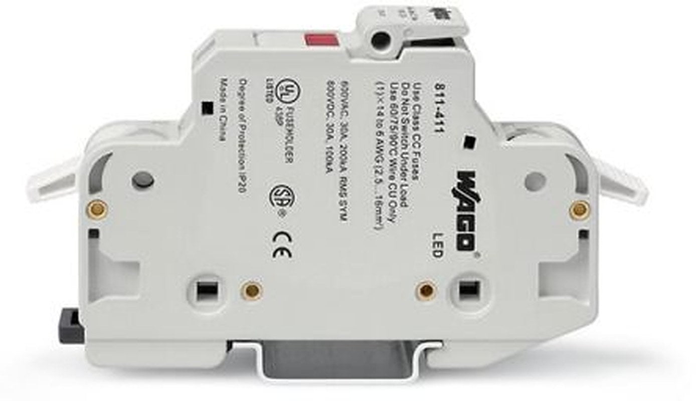 WAGO 30A Fuse Holder for 10 x 38 mm, 1P-Pole, 600V ac