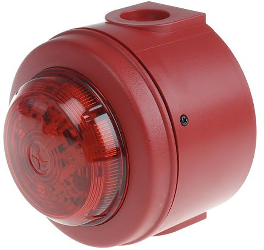 Eaton Fulleon, Solista Maxi Series Red Flashing Beacon 60V dc, LED Bulb Surface, IP65