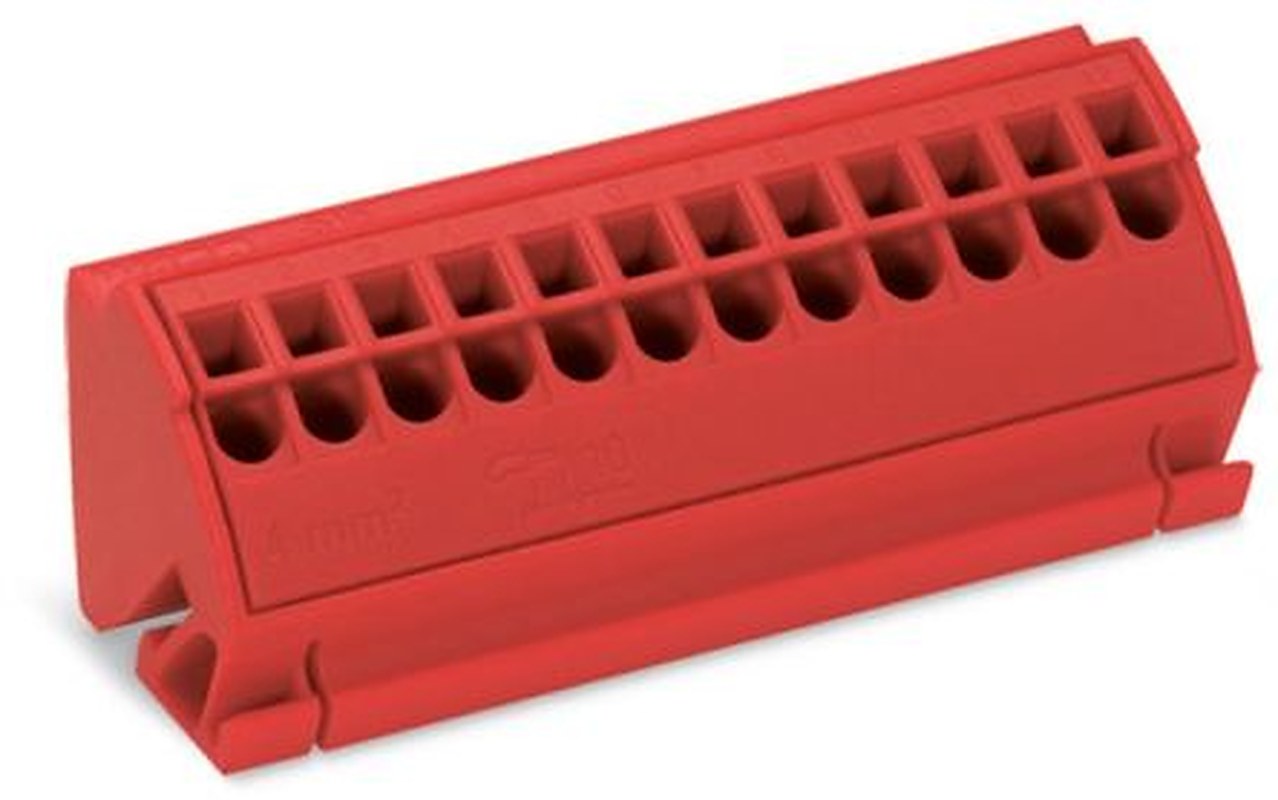 WAGO 812 Series Terminal Block, 12-Way, 12AWG, 20 AWG Wire, 96A Cage Clamp