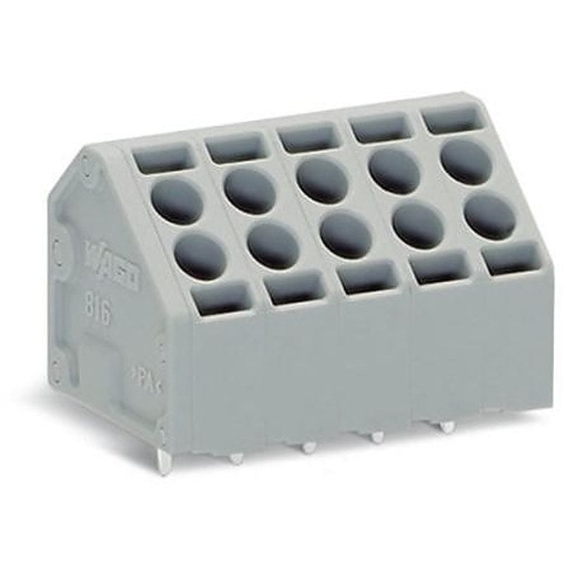 WAGO 816 Series PCB Terminal Block, 5-Contact, 5 mm Pitch, PCB, 2 Row