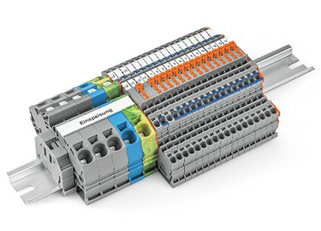 WAGO 821-129 TOPJOB S Set - 821 Series DIN Rail Terminal Block Grey