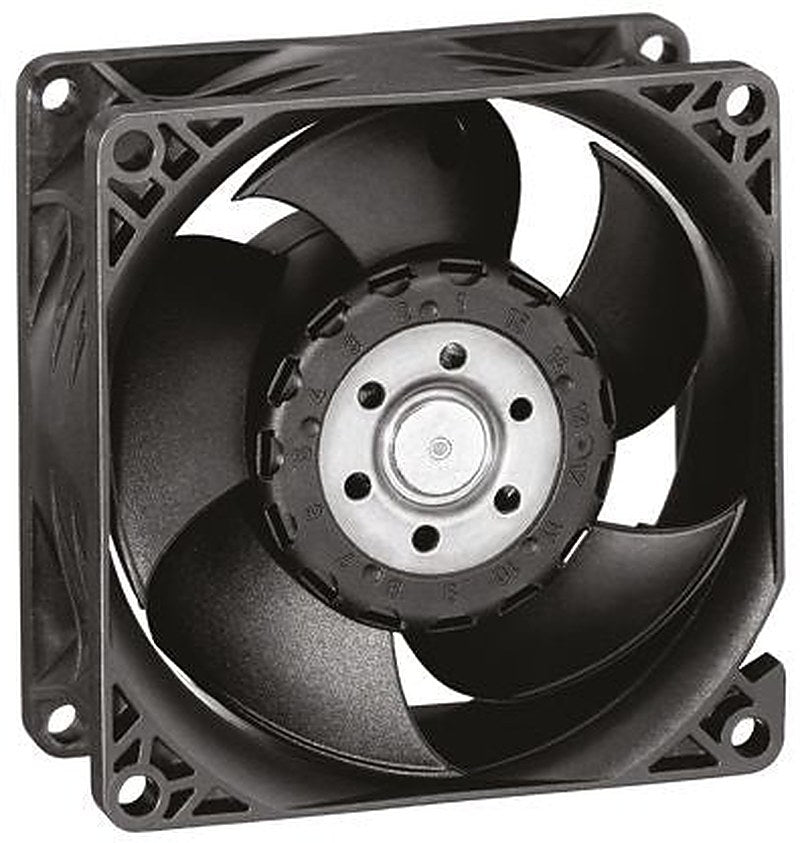 ebm-papst 8200 J Series Axial Fan, 12V dc, 132.6 m³/h, 10 W, 833 mA Max 80 mm 80mm 38 mm