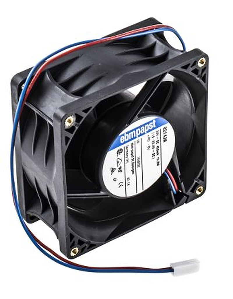 ebm-papst 8200 J Series Axial Fan, 24V dc, 132 m³/h, 11 W, IP68 80 mm 80mm 38 mm