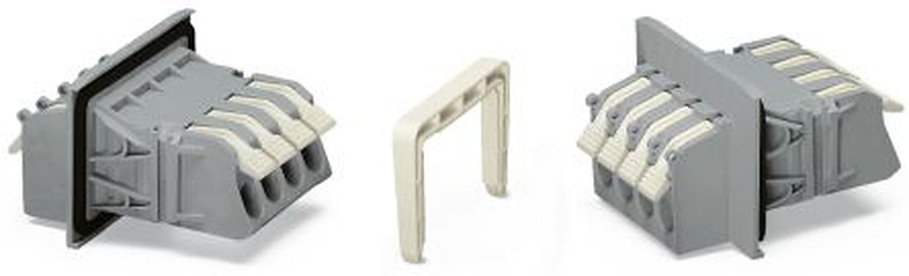 WAGO 828 Series Terminal Block, 4-Way, 16AWG, 6 AWG Wire, 57A Cage Clamp