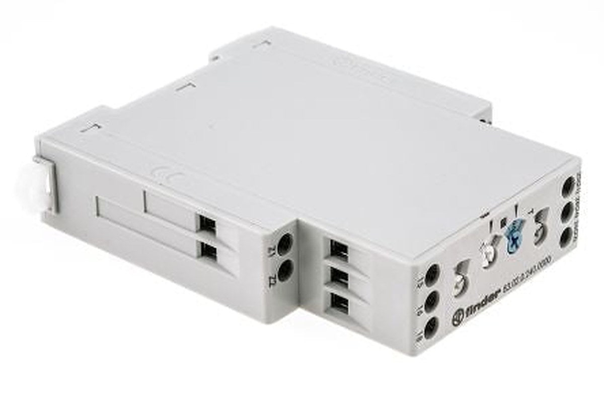 Finder 83 Series DIN Rail Timer Relay, 2-Contact, 24 V dc 24V ac, 240 V ac, Multifunction-Function, DPDT Switch