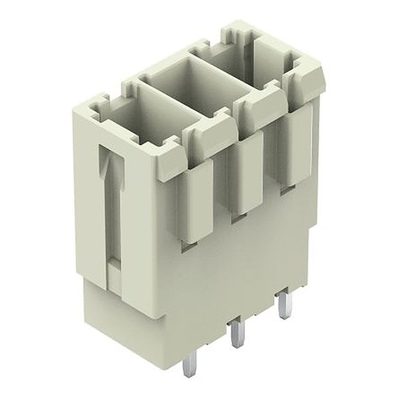 WAGO 831 Series Straight PCB PCB Header, 3 Contact(s), 7.62 mm Pitch, 1 Row, Shrouded