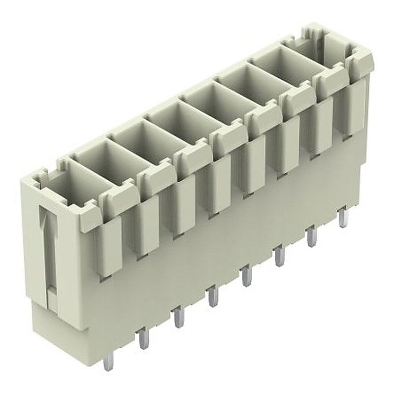 WAGO 831 Series Straight PCB PCB Header, 8 Contact(s), 7.62 mm Pitch, 1 Row, Shrouded