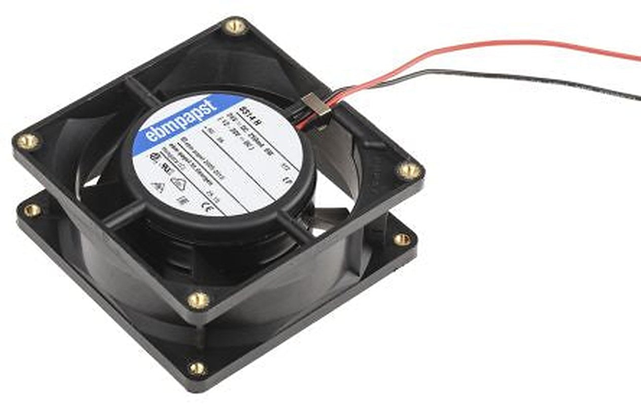 ebm-papst 8300 Series Axial Fan, 24V dc, 80 m³/h, 6 W, IP20 80 mm 32mm 32 mm