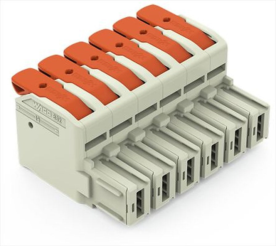 WAGO Pluggable Terminal Block, 6-Contact, 10.16 mm Pitch, 1 Row, 832-1106