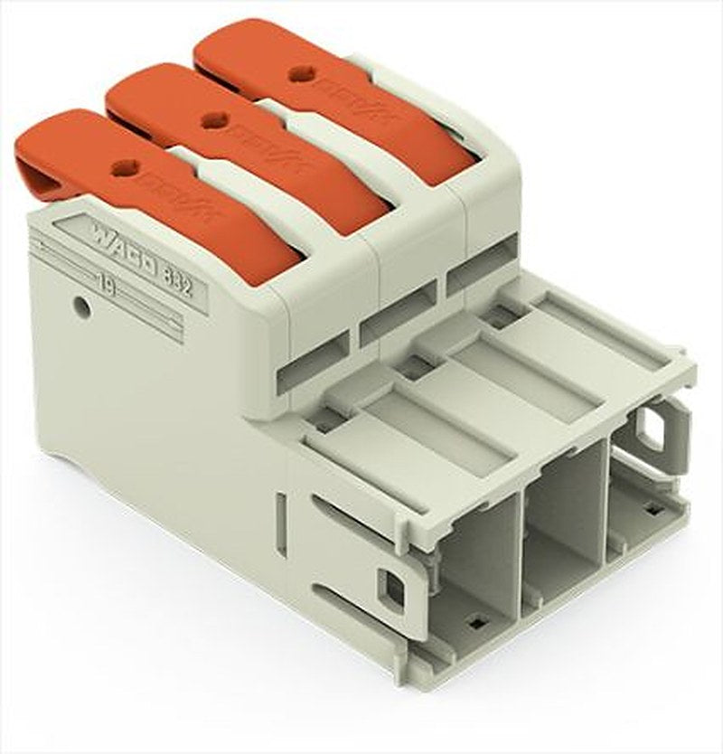 WAGO Pluggable Terminal Block, 3-Contact, 10.16 mm Pitch, 1 Row, 832-1203