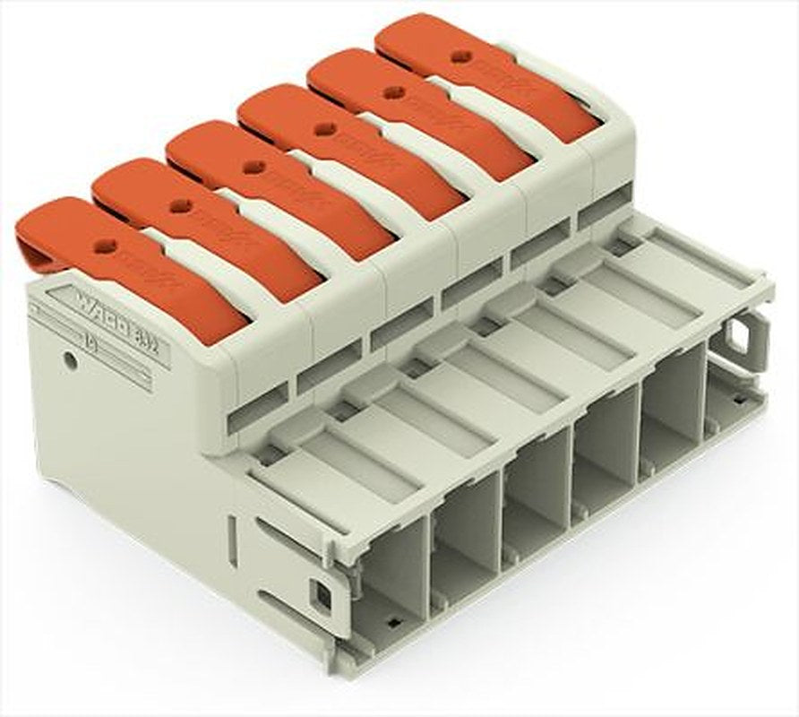 WAGO Pluggable Terminal Block, 6-Contact, 10.16 mm Pitch, 1 Row, 832-1206