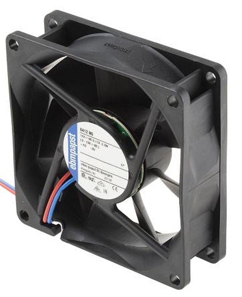 ebm-papst 8400 N Series Axial Fan, 12V dc, 69 m³/h, 2 W, 167 mA Max, IP68 80 mm 80mm 25 mm