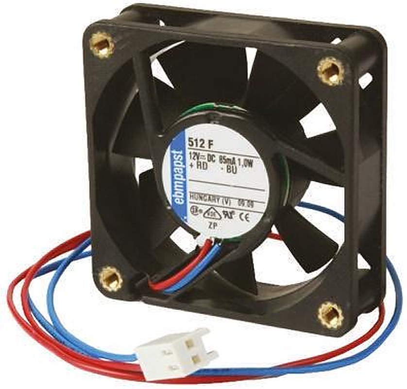 ebm-papst 8400 N Series Axial Fan, 12V dc, 79 m³/h, 2.8 W, IP20 80 mm 25mm 25 mm