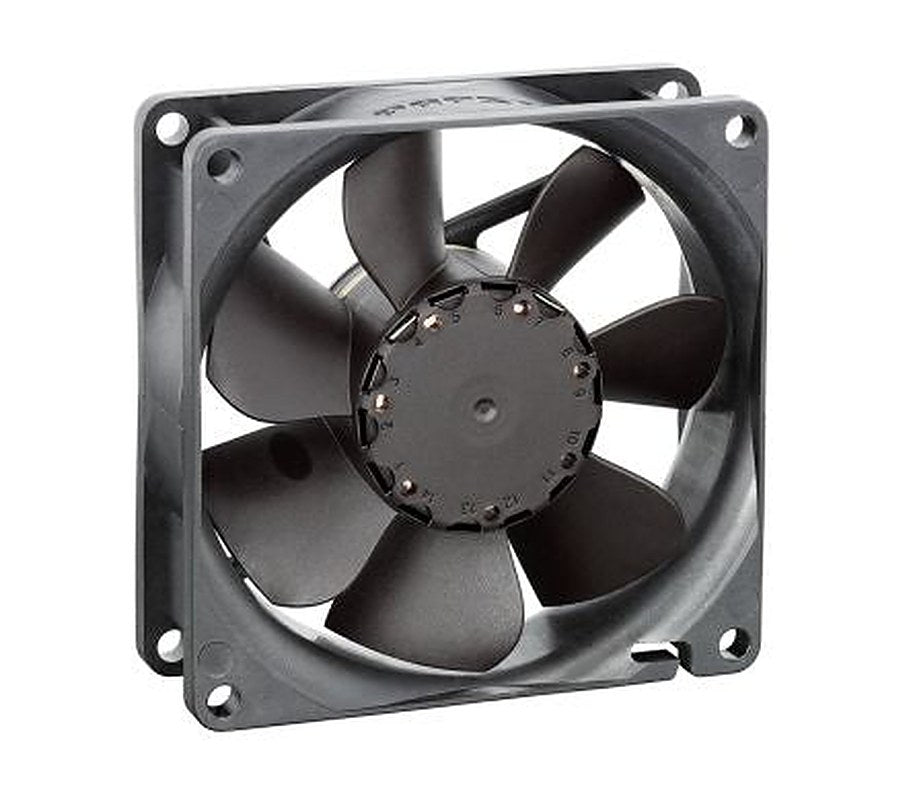 ebm-papst 8400 N Series Axial Fan, 12V dc, 74 m³/h, 2.8 W, 230 mA Max, IP20 80 mm 25.4mm 25.4 mm