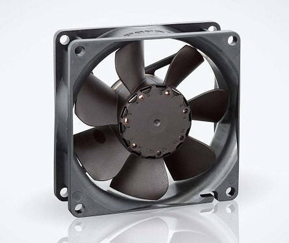 ebm-papst 8400 N Series Axial Fan, 24V dc, 79 m³/h, 2.8 W, 120 mA Max, IP20 80 mm 80mm 25 mm