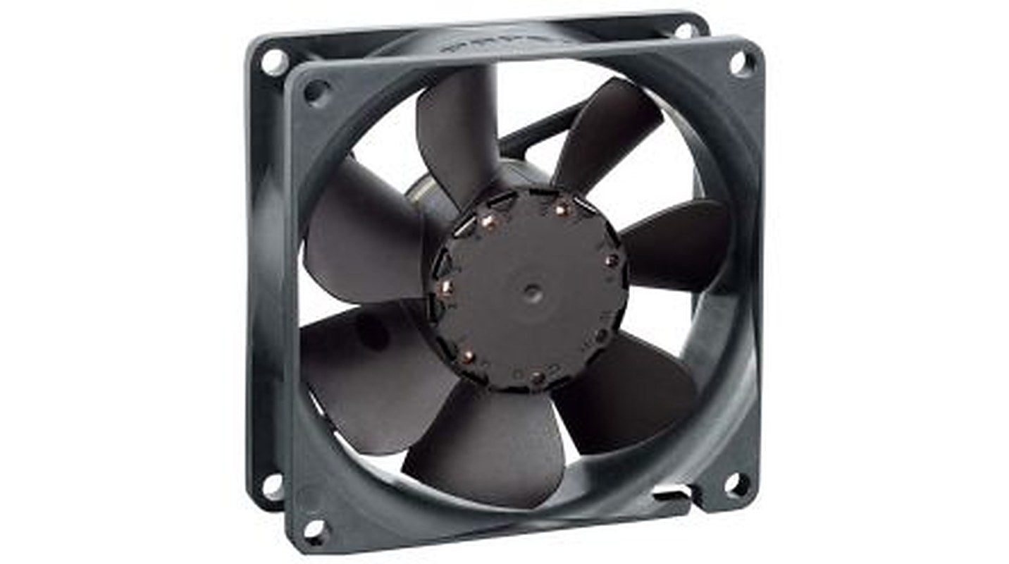 ebm-papst 8400 N Series Axial Fan, 24V dc, 42 m³/h, 1.1 W, 45 mA Max 80 mm 80mm 25.4 mm