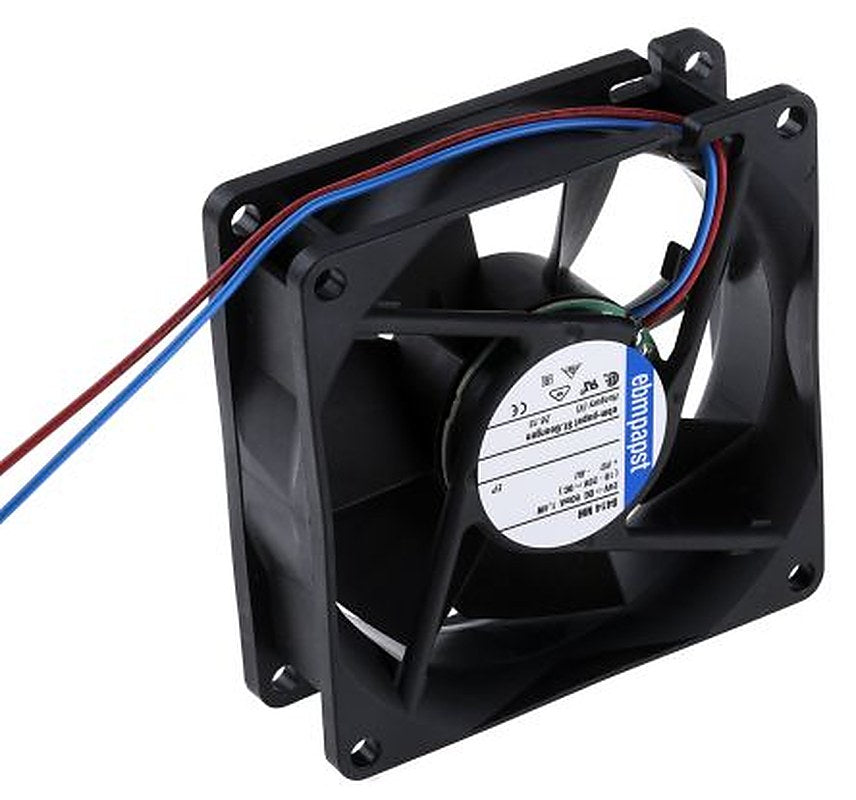 ebm-papst 8400 N Series Axial Fan, 24V dc, 58 m³/h, 1.4 W, IP20 80 mm 25mm 25 mm