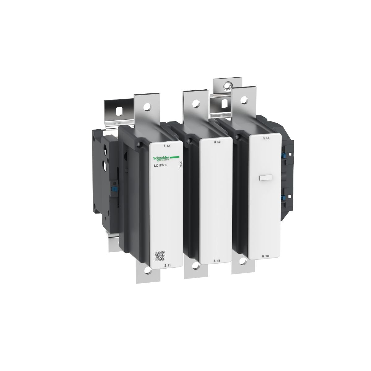 The Schneider Electric LC1F630G7 is a LC1F series 3 pole Tesys F contactor used for motor control and resistive load. Poles description 3P Pole contact composition 3 NO Rated operational current 1000 A Control circuit voltage 210 V AC