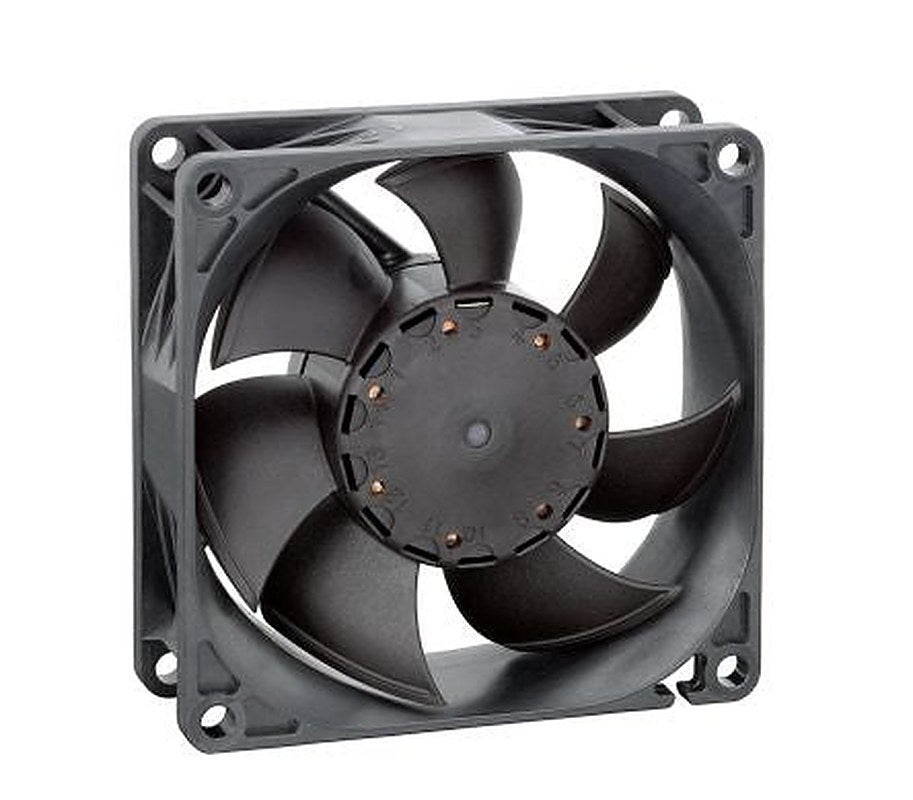 ebm-papst 8450 Series Axial Fan, 12V dc, 117 m³/h, 6.8 W, 0.12 A Max, IP20 80 mm 25.4mm 25.4 mm