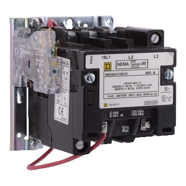 NEMA Contactor, Type S, nonreversing, Size 1, 27A, 10 HP at 575 VAC, 3 phase, up to 100 kA, 3 pole, 120 VAC coil, open [TAA] (NEMA Contactor Type S) is a Schneider Electric product. Designed for reliable performance and long service life. Available across Iraq — contact us for pricing and delivery options.