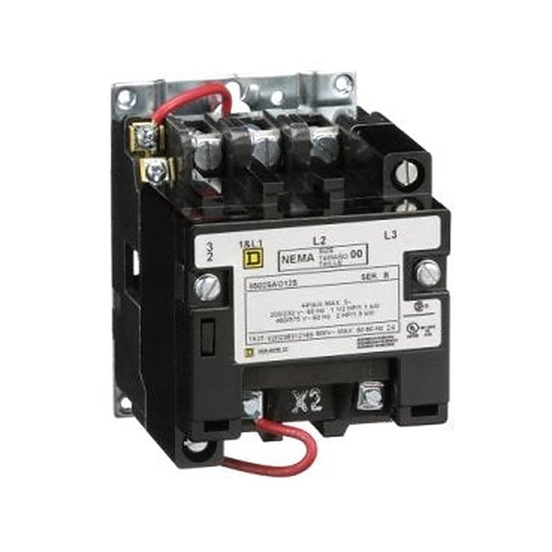 NEMA Contactor, Type S, nonreversing, Size 00, 9A, 3 HP at 575 VAC, 3 phase, up to 100 kA, 3 pole, 24 VAC coil, open [TAA] (NEMA Contactor Type S) is a Schneider Electric product. Designed for reliable performance and long service life. Available across Iraq — contact us for pricing and delivery options.