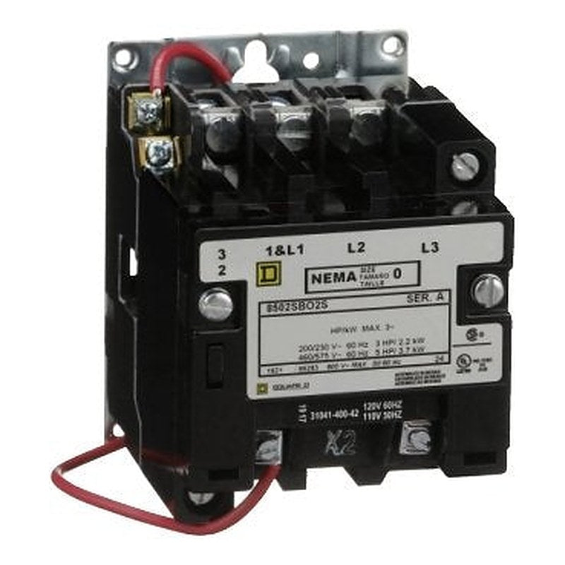 NEMA Contactor, Type S, nonreversing, Size 0, 18A, 5HP at 575VAC, 3 phase, up to 100kA, 3 pole, 120VAC coil, open [TAA] (NEMA Contactor Type S) is a Schneider Electric product. Designed for reliable performance and long service life. Available across Iraq — contact us for pricing and delivery options.