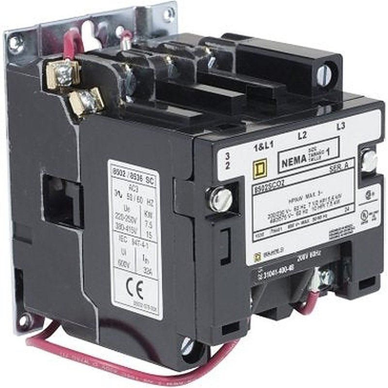 NEMA Contactor, Type S, nonreversing, Size 1, 27A, 10HP at 575VAC, 3 phase, up to 100kA, 3 pole, 208VAC coil, open [TAA] (NEMA Contactor Type S) is a Schneider Electric product. Designed for reliable performance and long service life. Available across Iraq — contact us for pricing and delivery options.