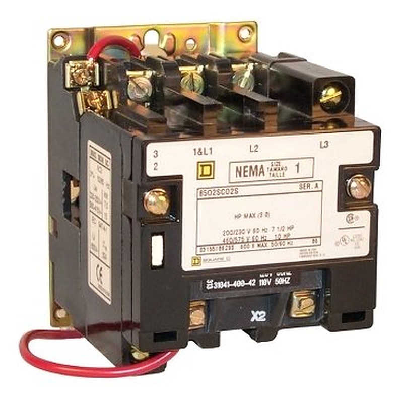 NEMA Contactor, Type S, nonreversing, Size 1, 27A, 10HP at 575VAC, 3 phase, up to 100kA, 4 pole, 120VAC coil, open [TAA] (NEMA Contactor Type S) is a Schneider Electric product. Designed for reliable performance and long service life. Available across Iraq — contact us for pricing and delivery options.