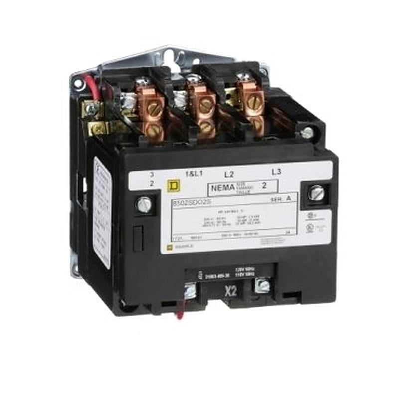 NEMA Contactor, Type S, nonreversing, Size 2, 45A, 25HP at 575VAC, 3 phase, up to 100kA, 3 pole, 208VAC coil, open [TAA] (NEMA Contactor Type S) is a Schneider Electric product. Designed for reliable performance and long service life. Available across Iraq — contact us for pricing and delivery options.