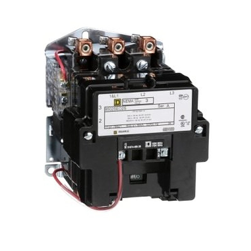 NEMA Contactor, Type S, nonreversing, Size 3, 90A, 50HP at 575VAC, 3 phase, up to 100kA, 3 pole, 240VAC coil, open [TAA] (NEMA Contactor Type S) is a Schneider Electric product. Designed for reliable performance and long service life. Available across Iraq — contact us for pricing and delivery options.