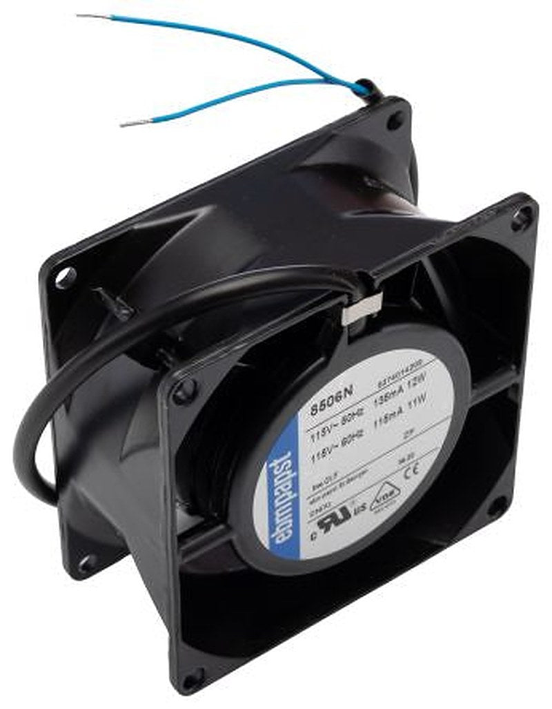 ebm-papst 8000 N Series Axial Fan, 115V ac, 61 m³/h, 11 W, IP65 80 mm, 80mm, 38 mm