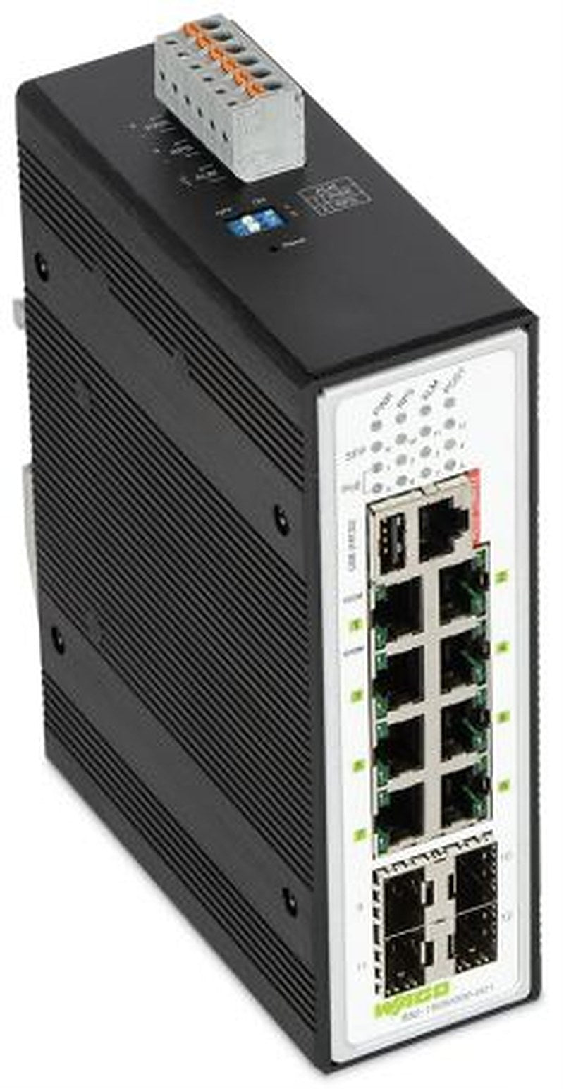 WAGO Managed 8 Port Industrial Ethernet Switch Power Over Ethernet