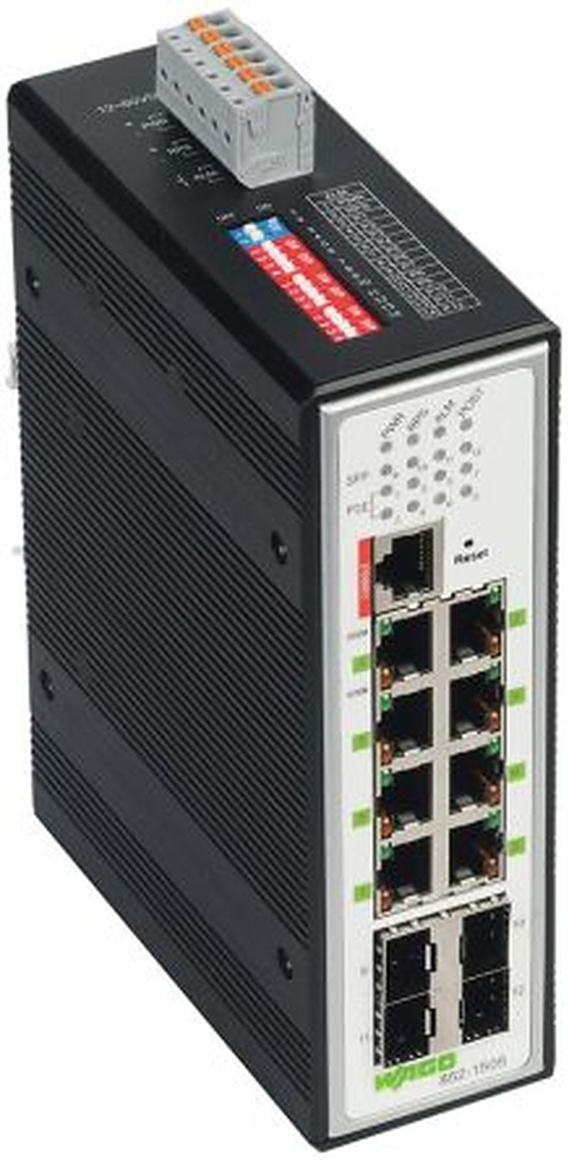 WAGO Managed 8 Port Industrial Ethernet Switch Power Over Ethernet