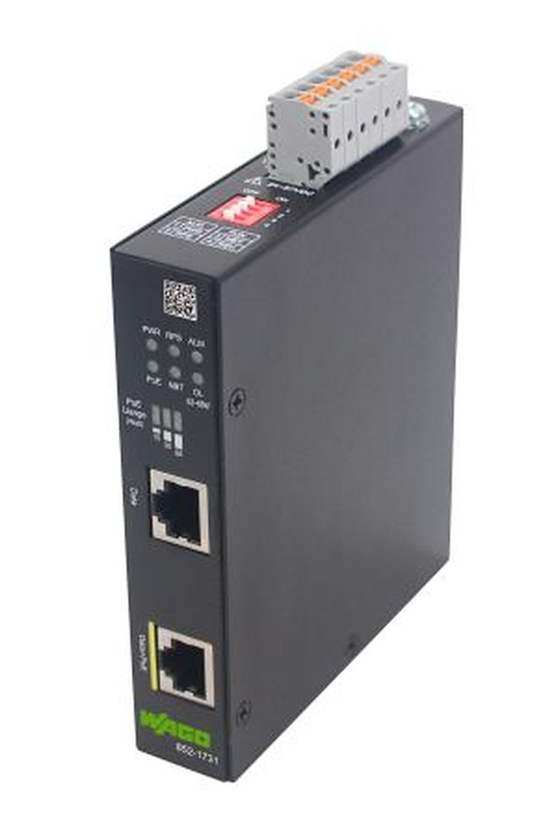 WAGO 2 Port PoE Injector, 24V dc, 57 V dc Input 90 W, 24V dc, 57 V dc Output, 4 A