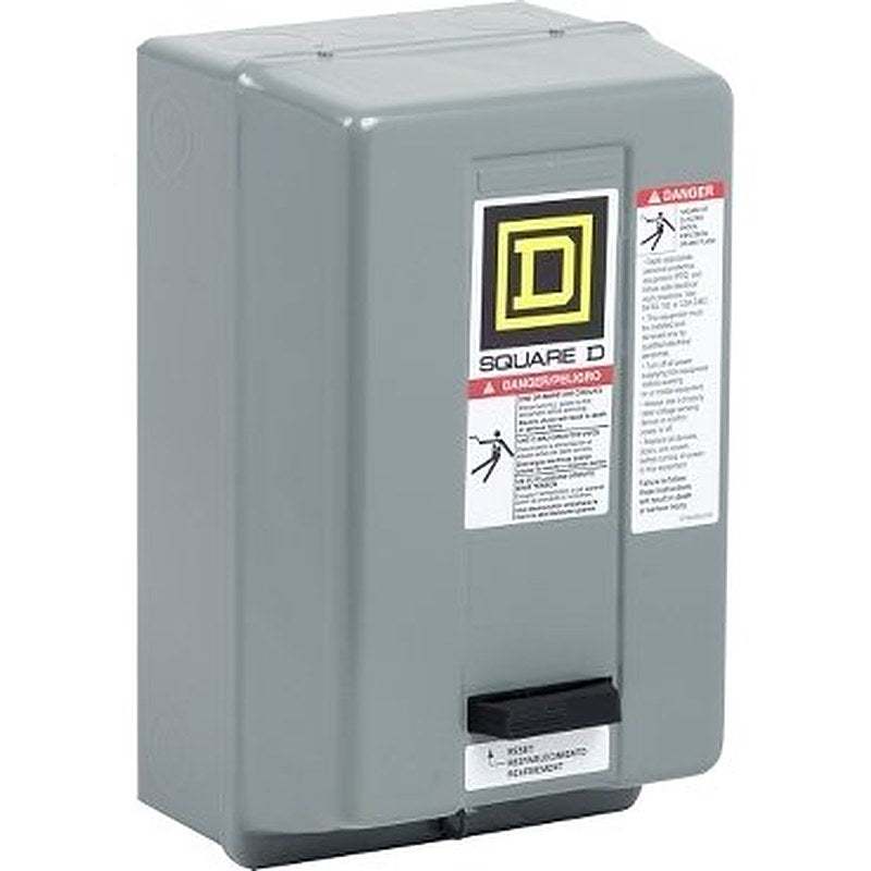 NEMA Motor Starter, Type S, nonreversing, Size 00, 9A, 1 HP at 230 VAC, up to 65 kA SCCR, 1 phase, 2 pole, bimetal, 208 VAC coil, NEMA 1 [TAA] (NEMA Motor Starter Type S) is a Schneider Electric product. Designed for reliable performance and long service life. Available across Iraq — contact us for pricing and delivery options.