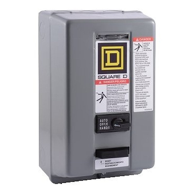NEMA Motor Starter, Type S, nonreversing, Size 00, 9A, 2 HP at 460 VAC, 5 kA SCCR, 3 phase, 3 pole, melting alloy, 120 VAC coil, NEMA 1 [TAA] (NEMA Motor Starter Type S) is a Schneider Electric product. Designed for reliable performance and long service life. Available across Iraq — contact us for pricing and delivery options.